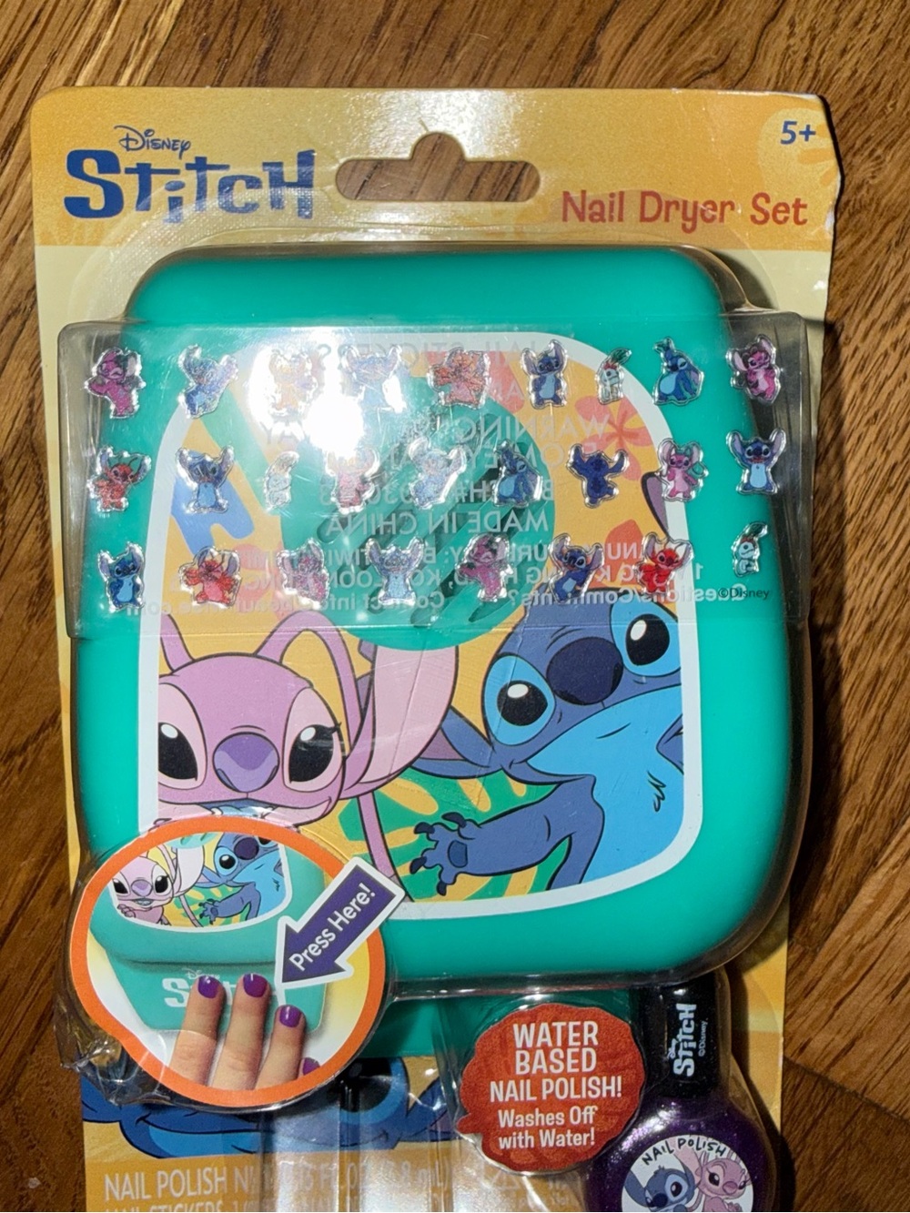 Disney Stitch Teal and Blue Nail Dryer Play Set